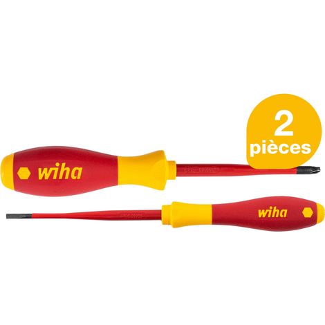 Wiha Jeu de tournevis SoftFinish® electric slimFix Fente, PlusMinus/Pozidriv 2 pcs (36333) (1/5)