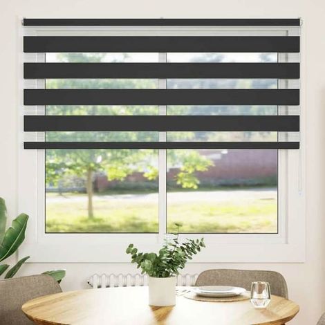 4014220 Store zèbre noir 155x100 cm largeur du tissu 150,9 cm polyester (1/5)