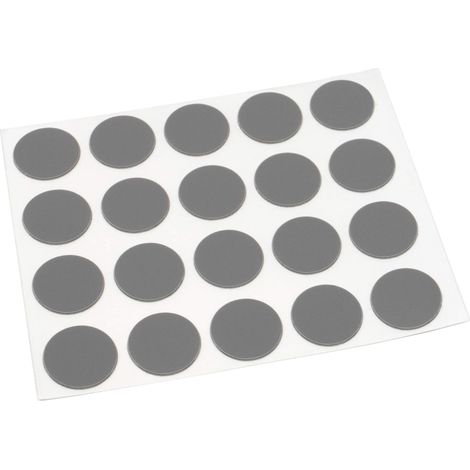 Adsamm® / 20 x caches adhésifs pour tête de vis / gris foncé / Ø 13 mm / rond / caches autocollants avec fine épaisseur 0,45 mm, d'Adsamm® (1/5)