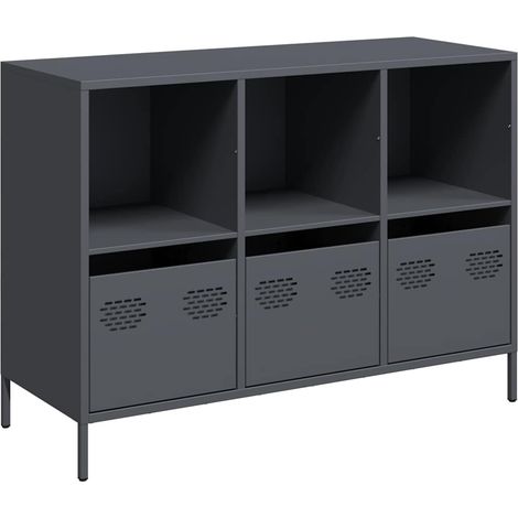Maison Exclusive - Aparador acero laminado en frío gris antracita