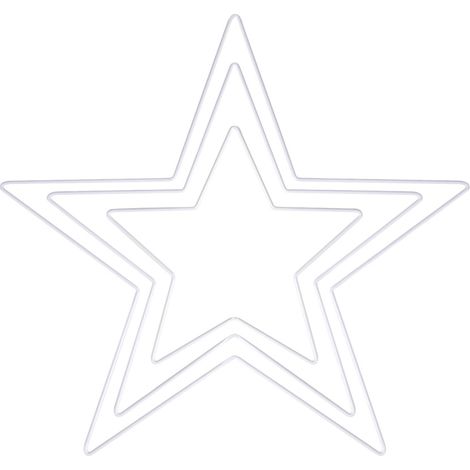 Anneau métallique blanc attrape-rêves étoile 3 pièces. (1/2)