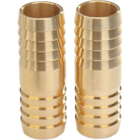 19mm Barb Hose Fitting Straight Splicer for Garden, Vehicle Fuel System, Car Heater and Cooler (Pack of 2) (1/4)