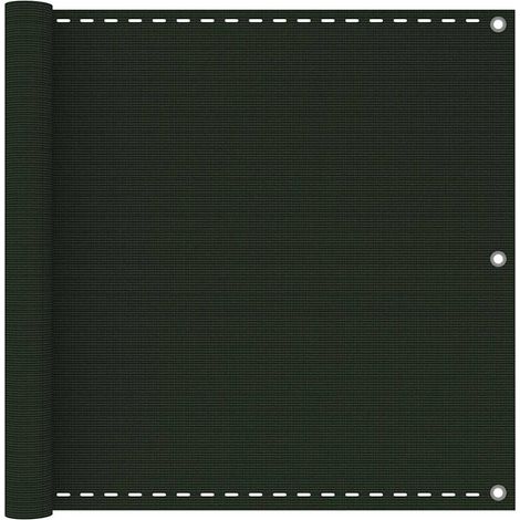 Brise vue pour balcon - Brise vent Écran de jardin Vert foncé 90x300 cm PEHD BV362992 - BonneVie (1/5)