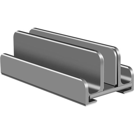 Vertikaler Laptopständer, Ständer mit Schlitzen, Ständer aus Aluminiumlegierung, kompatibel mit Tablets und Mobiltelefonen (1/5)