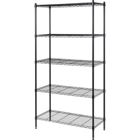 Etagère de stockage - étagère complète TOOLCRAFT TO-10565271 160 kg (l x H x P) 900 x 1815 x 400 mm acier noir (1/4)