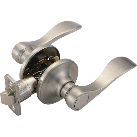 Poignée de porte universelle 6 voies Nickel satiné (1/5)