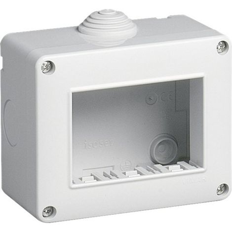 Custodia idrobox per esterno a 3 posti compatibile con living light international air cassetta per interruttori ip40 (1/3)