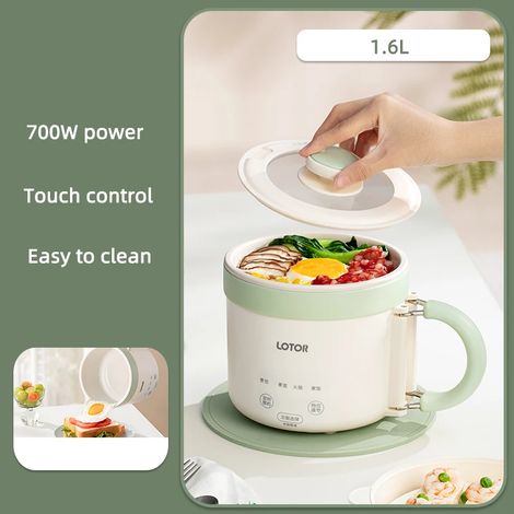 Cuiseur à riz 1,6 L, poignée pliable, format voyage, multifonctionnel, 220 V (1/5)