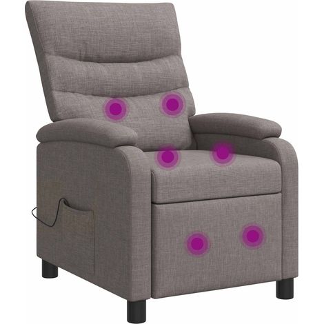 Silla de masajes reclinable Topo Tela vidaXL (1/5)