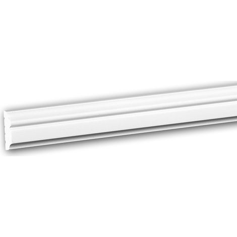 Moldura para pared 651323 Profhome Perfil de estuco Moldura decorativa Moldura friso estilo Neoclasicismo blanco 2 m