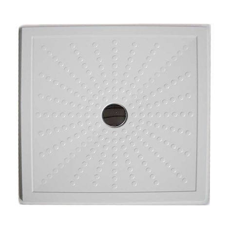 PIATTO DOCCIA PER DISABILI FILO PAVIMENTO IN VETRO RESINA CON PILETTA- 80 x 80- DH- pezzi 1