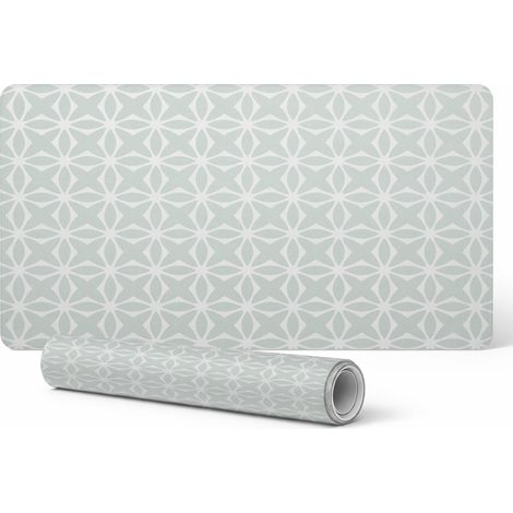 Tapete de juego con estampado floral geom茅trico para mesa, 120x60 cm.