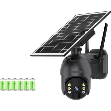 Caméra de sécurité à Domicile 2K 4MP caméra Solaire 4G SIM sans Fil extérieur IP caméra projecteur Inclus Batterie Longue Veille CCTV caméra de sécurité(4MP WiFi Add 128G) (1/5)