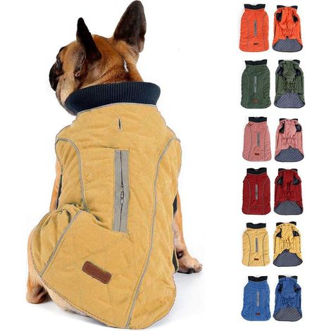 Winter-Hundemantel mit reflektierenden Sicherheitsstreifen, Winterbekleidung für kleine, mittlere und große Hunde und Haustiere