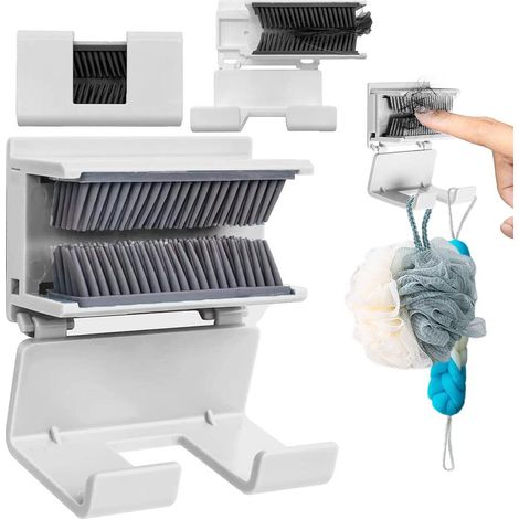 Récupérateur de cheveux mural amovible pour douche, collecteur de cheveux mural, piège à cheveux pour siphon de douche