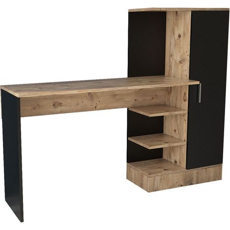 Schreibtisch mit Bücherregal und platzsparender Tür Cadan (1/5)