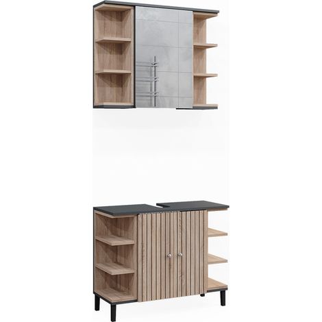 Conjunto de muebles de baño Aquis, Sonoma, 2 piezas, Vicco
