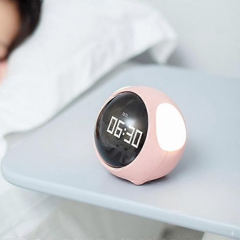Wake-up espressione, colorato, luce per la notte creativo, comandi vocali, USB di ricarica, allarme, orologio multi-funzione per i bambini con il modello, cartone animato, di dono, di circa 110 € (1/5)