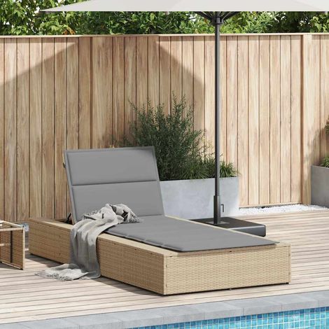 Maison Exclusive - Sonnenliege mit schwebender Auflage Beige Poly