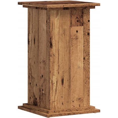 Soporte para plantas mueble para flores madera vieja 33 x 33 x 60 cm madera de ingeniería marrón 020045187