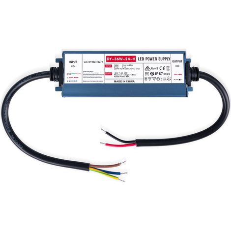 Netzteil 36W 24V 1.5A IP67 wasserdicht