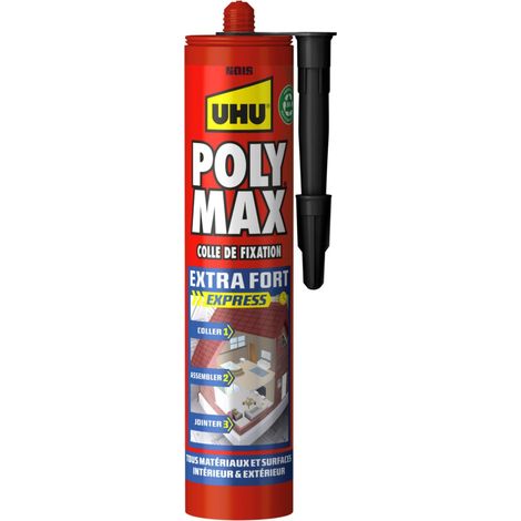 UHU Colle de Fixation et de construction POLY MAX extra fort noire 425g