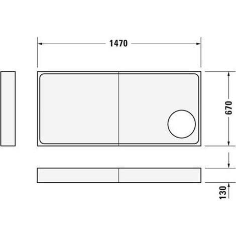 Support de baignoire Duravit pour 720127 1500x700mm