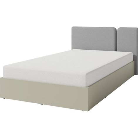Cama Fiosono 112, Eucalipto + Roble, Individuales, 120x200, Tapiz, Somieres, 137x212x88cm