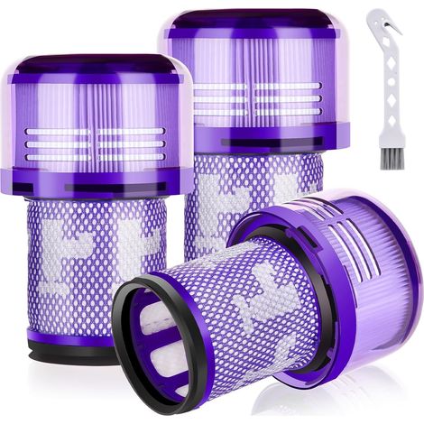 3er-Pack Ersatzfilter für den kabellosen Dyson V12 Detect Slim Absolute Extra Total Clean Staubsauger, inklusive Motorkopf, ersetzt HEPA-Filter Nr. 971517-01 (1/5)