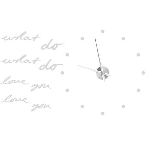 Horloge murale innovante à faire soi-même, élégante, avec autocollant effet miroir, décoration moderne pour la maison, argentée (1/5)