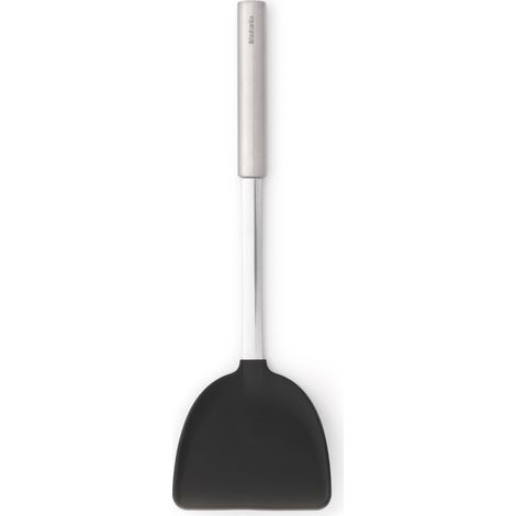 Brabantia Profile - Spatola wok in silicone con manico in acciaio opaco, resistente al calore, flessibile, antigraffio, lavabile in lavastoviglie (1/5)