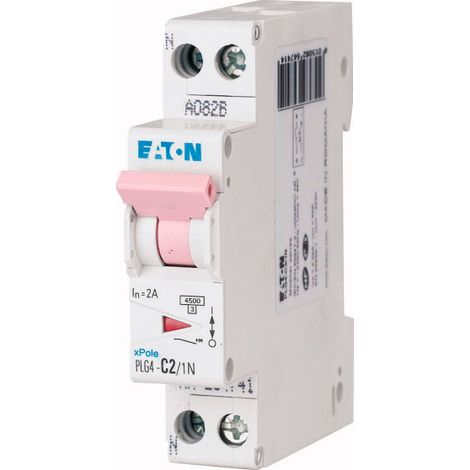 Eaton – Disjoncteur unipolaire 2A courbe C 4.5kA 230V – Protection contre surcharge et court-circuit – Pour tableau électrique DIN (1/10)