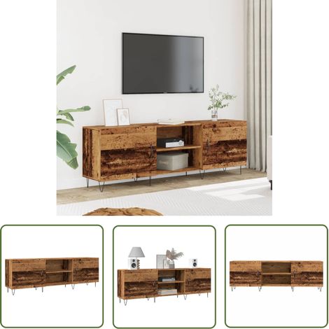 vidaXL Meuble TV vieux bois 150x30x50 cm bois d'ingénierie (1/5)