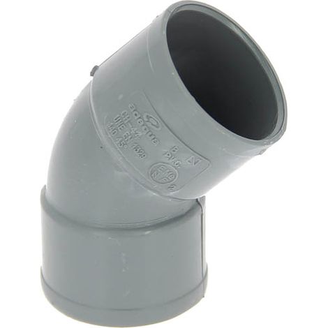 Coude PVC femelle-femelle 45° Ø40