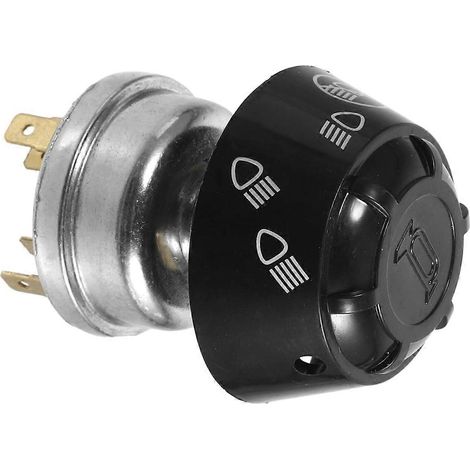 Interrupteur universel pour klaxon et éclairage de tracteur, excavatrice et camion - Interrupteur rotatif rond à 3 positions pour la commande de l'éclairage intérieur (1/5)