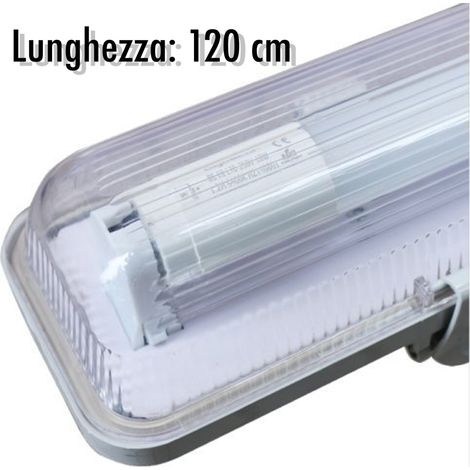 Plafonnier étanche Avec Tube Néon Led 120 Cm Pour Mur Et Plafond Ip65