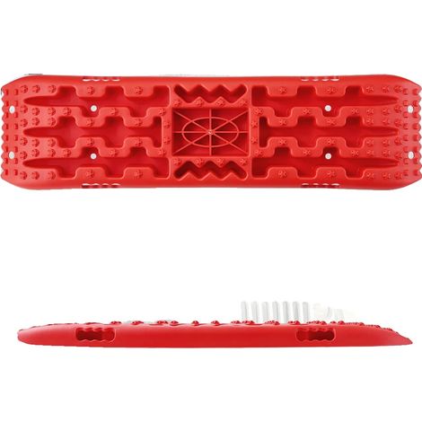 Planches de traction, matériau haute résistance, design antidérapant, rouge moyen (1/2)