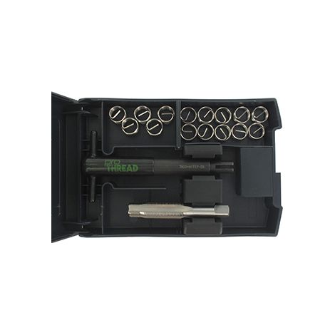 Reparaturset für Zündkerzengewinde. Lieferung mit Werkzeug und Einsätzen in M14 x 1,25.