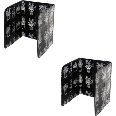2Panneau de cuisine anti-gravité et isolant thermique - Motif cactus noir - Pliable (1/5)