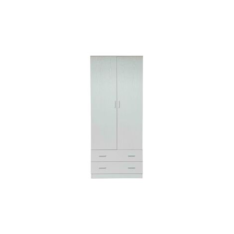 ARMADIO SPACE 2+2C BIANCO FRASSINO  80X52X190CM