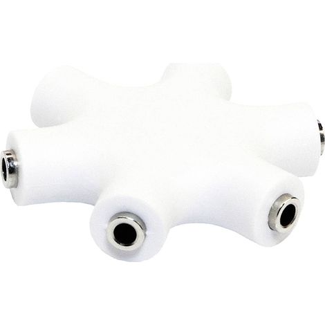 LogiLink CA1088 Jack Audio Adattatore [3x Presa jack da 3.5 mm - 3x Presa jack da 3.5 mm] Bianco (1/2)