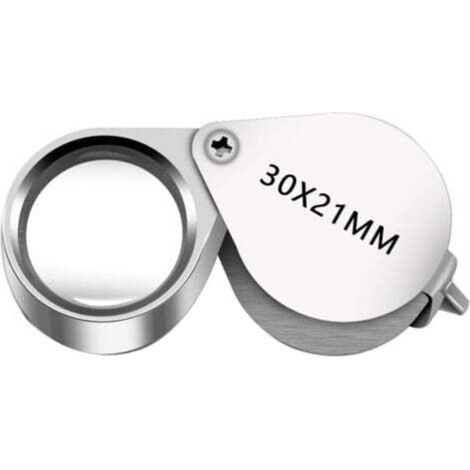 [NEVER USED] 1pc Jeweler's Loupe - 30 x 21 mm Magnifier for Jewelry and Antique Lenses - 30x Pocket Magnifier - Folding Glass Magnifier