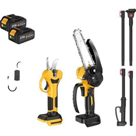 Motosierra, pértiga telescópica, batería doble incluida, 2Batería-b (1/2)