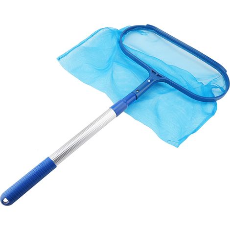 Épuisette de piscine avec manche télescopique de 45,7 à 101,6 cm, râteau à feuilles de piscine, filet en pour spa, étang, piscine, fournitures et accessoires de nettoyage de piscine (1/5)