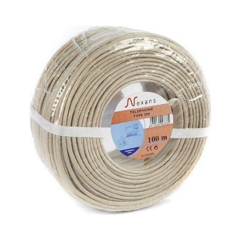 Câble Electrique Adsl 298/4P Blanc, L.100 M Centrale Brico
