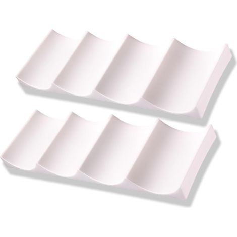 Porte Bouteille Vin, 2 pcs Range Bouteille Frigo, Porte-Bouteilles, Rangement Bouteille Frigo, Support Bouteille Vin, Étagère à Vin en Plastique Jusqu’à 10 Bouteilles, pour Frigo, Blanc crème