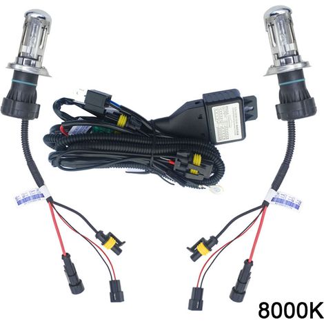 Ampoules LED H4 Bi-Xénon 35 W – Faisceau Haut/Bas, Température de Couleur 8000 K, Lot de 2 – Compatible Voiture