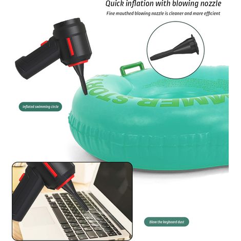 Aspirateur portable sans fil puissant de 120 W pour gonfler et dégonfler les bouées et les voitures, noir. (1/5)