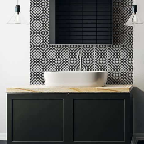Sticker Mural Carrelage adhésif Cuisine Salle de Bain - 30 STICKERS CARRELAGES AZULEJOS CATCHANDRA - 30stickers10x10cm (1/5)