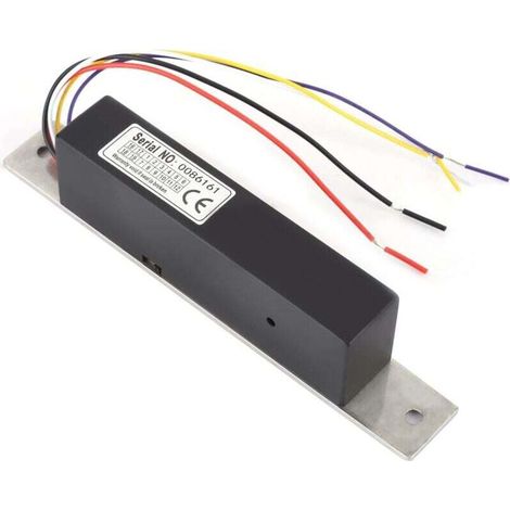 Serrures électromagnétiques Sonew 12 V/24 V, serrure électromagnétique en aluminium pour porte simple, signal de contrôle d'accès pour porte en verre/porte en bois (1/4)